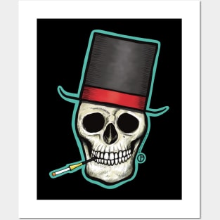 Mr. Top Hat Skull Posters and Art